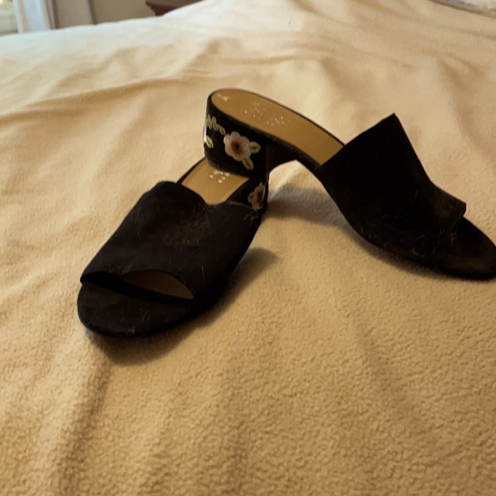 Franco Sarto suede slides